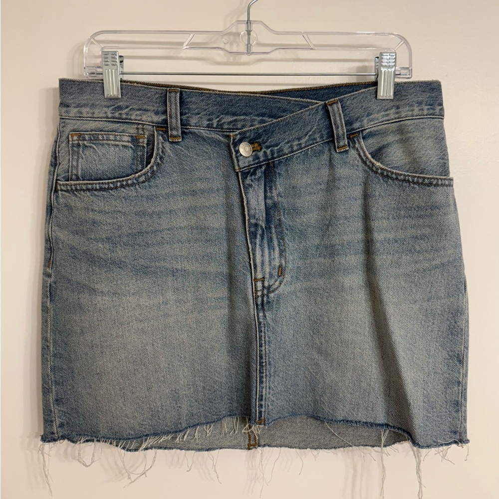 Madewell Crossover Waist Denim Mini Skirt size 27